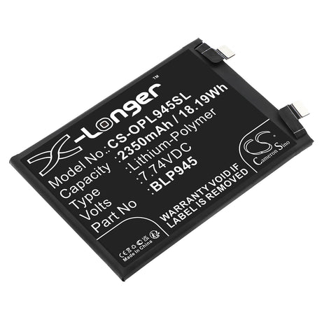 7.74V, Li-Polymer, 2350mAh, SmartPhone battery fits Oneplus, Blp945, 10t 5g, Ace Pro, 18.19Wh Mobile, SmartPhone Cameron Sino Technology Limited (Smartphone)