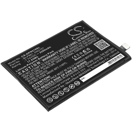7.74V, Li-Polymer, 2200mAh, SmartPhone battery fits Oneplus, Blp861, 9rt 5g, Eb2101, 17.03Wh Mobile, SmartPhone Cameron Sino Technology Limited (Smartphone)