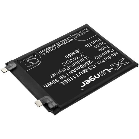 7.74V, Li-Polymer, 2500mAh, SmartPhone battery fits Xiaomi, Bm58, 2107113sg, Mi 11t Pro 5g, 19.35Wh Mobile, SmartPhone Cameron Sino Technology Limited (Smartphone)