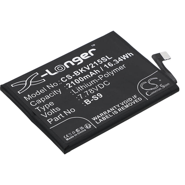 7.78V, Li-Polymer, 2100mAh, SmartPhone battery fits Vivo, B-s9, I2109, Iqoo 9 Se 5g, 16.34Wh Mobile, SmartPhone Cameron Sino Technology Limited (Smartphone)