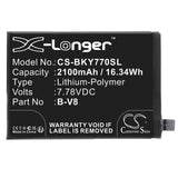 7.78V, Li-Polymer, 2100mAh, SmartPhone battery fits Vivo, B-v8, V2169, Y77, 16.34Wh Mobile, SmartPhone Cameron Sino Technology Limited (Smartphone)