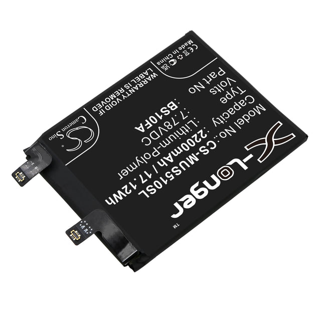 7.78V, Li-Polymer, 2200mAh, SmartPhone battery fits Xiaomi, Bs10fa, Black Shark 5 Pro 5g, Black Shark 5s, 17.12Wh Mobile, SmartPhone Cameron Sino Technology Limited (Smartphone)