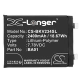 7.78V, Li-Polymer, 2400mAh, SmartPhone battery fits Vivo, Ba01, Iqoo 11s, Iqoo 11s 5g, 18.67Wh Mobile, SmartPhone Cameron Sino Technology Limited (Smartphone)