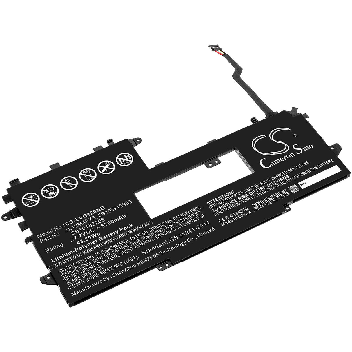 7.7v, 5700mah, Li-polymer Battery Fit's Lenovo, Thinkpad X1 Titanium Yoga G1 2, Yoga G1-2, 43.89wh Notebook, Laptop Cameron Sino Technology Limited   