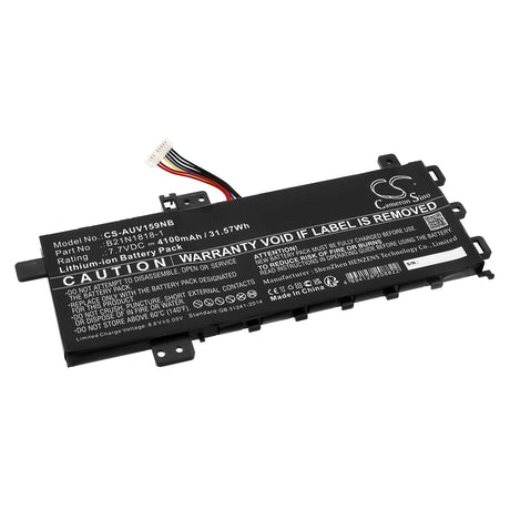 7.7V, Li-ion, 4100mAh, Notebook, Laptop battery fits Asus, Expertbook P1 P1510cja, Type 2 connector, 31.57Wh Notebook, Laptop Cameron Sino Technology Limited