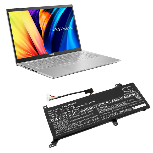 7.7V, Li-ion, 4100mAh, Notebook, Laptop battery fits Asus, Expertbook P1 P1510cja, Type 3 connector, 31.57Wh Notebook, Laptop Cameron Sino Technology Limited