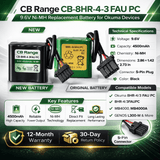 High Capacity Battery For Okuma 8hr-4/3 Fau Pc, 8hr-4/3faupc 9.6v, 4500 Mah Robotics Battery BB Generic