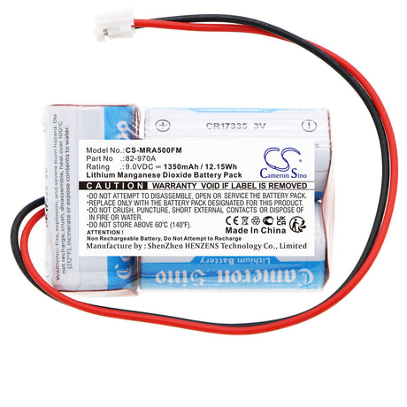 9.0V, Li-MnO2, 1350mAh, Marine Safety battery fits Simrad, Mcmurdo, Sailor, Kannda Marine, 82-1001a, 12.15Wh Marine Safety & Flotation Devices Cameron Sino Technology Limited
