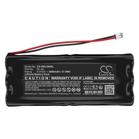 9.0V, Lithium, 3000mAh, Door Lock battery fits Intellikey, 100225, Pt00212l, 27.0Wh Door Lock Cameron Sino Technology Limited