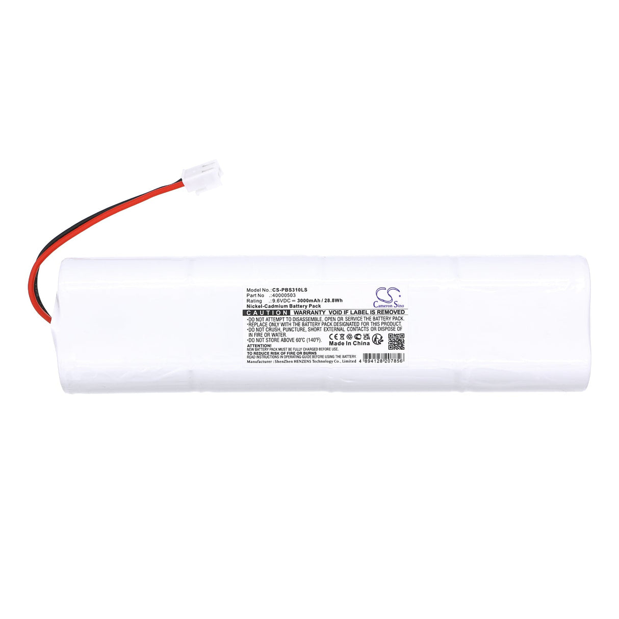 9.6V, Ni-CD, 3000mAh, Emergency Lighting battery fits Philips, 40000503, Bodine Bsl310sb, 28.8Wh Emergency Lighting Cameron Sino Technology Limited