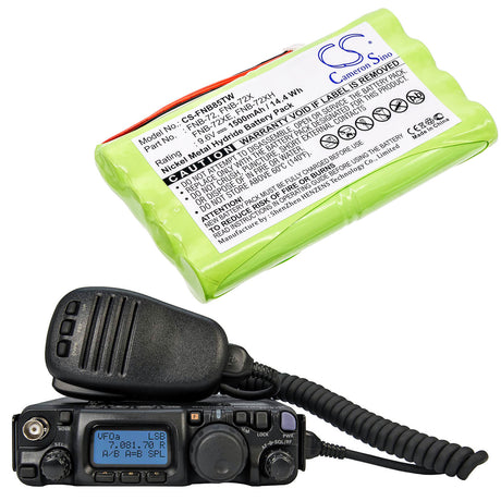 9.6V, Ni-MH, 1500mAh, Two-Way Radio battery fits Vertex, Yaesu, Fnb-72, Ft-817, Ft-817nd, 14.4Wh Two-Way Radio Cameron Sino Technology Limited