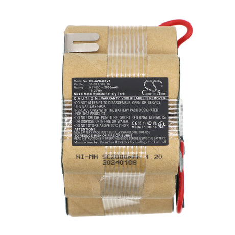 9.6V, Ni-MH, 2000mAh, Vacuum battery fits Aeg, Ag408, Zb408, Zb4108, 19.20Wh Vacuum Cameron Sino Technology Limited