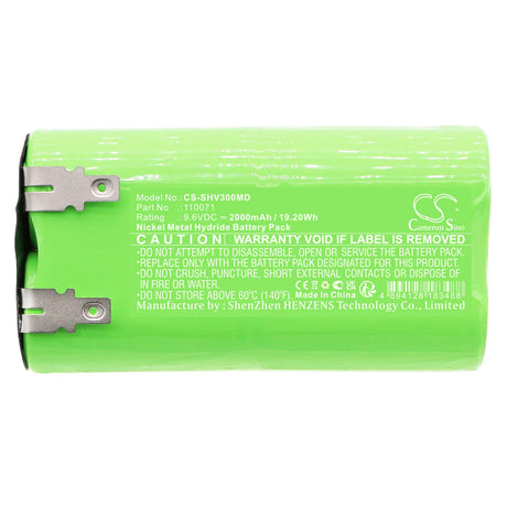 9.6V, Ni-MH, 2000mAh, Medical battery fits Schiller, 110071, Cardiograph Cv3, Cardiograph Cv6, 19.20Wh Medical Cameron Sino Technology Limited (Medical)