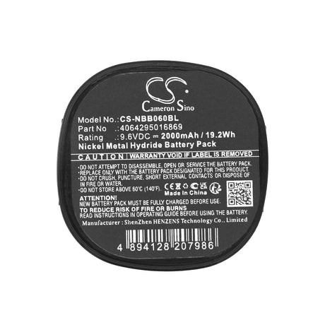 9.6V, Ni-MH, 2000mAh, Crane Remote Control battery fits Nbb, Akk0600, Planar-c, 19.2Wh Crane Remote Control Cameron Sino Technology Limited