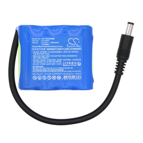 9.6V, Ni-MH, 2000mAh, Medical battery fits Taema, 88888629, Osiris 2, Ventilator Osiris 2, 19.20Wh Medical Cameron Sino Technology Limited (Medical)