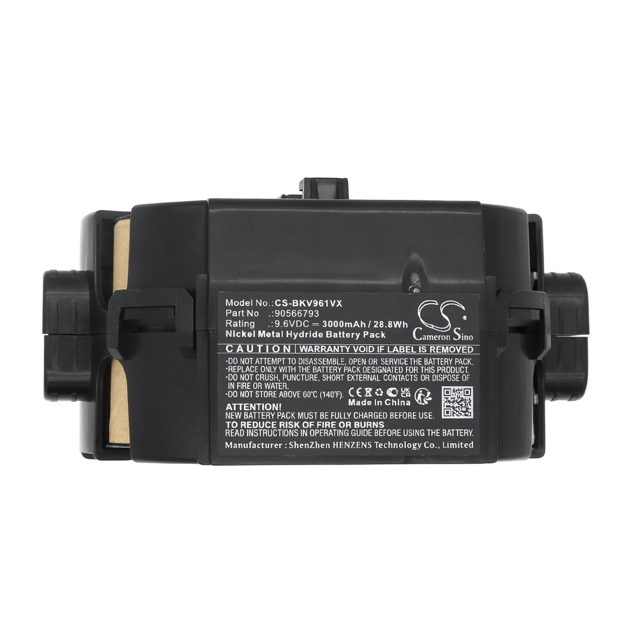 9.6V, Ni-MH, 3000mAh Vacuum Battery fits Black&decker, Dv9610an, Dv9610ecn, 28.8Wh Vacuum Cameron Sino Technology Limited   
