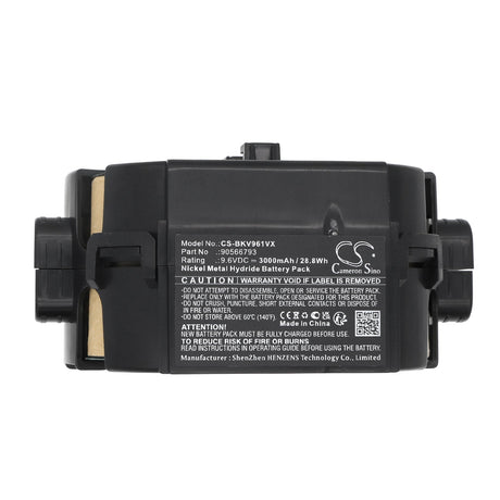 9.6V, Ni-MH, 3000mAh Vacuum Battery fits Black&decker, Dv9610an, Dv9610ecn, 28.8Wh Vacuum Cameron Sino Technology Limited   