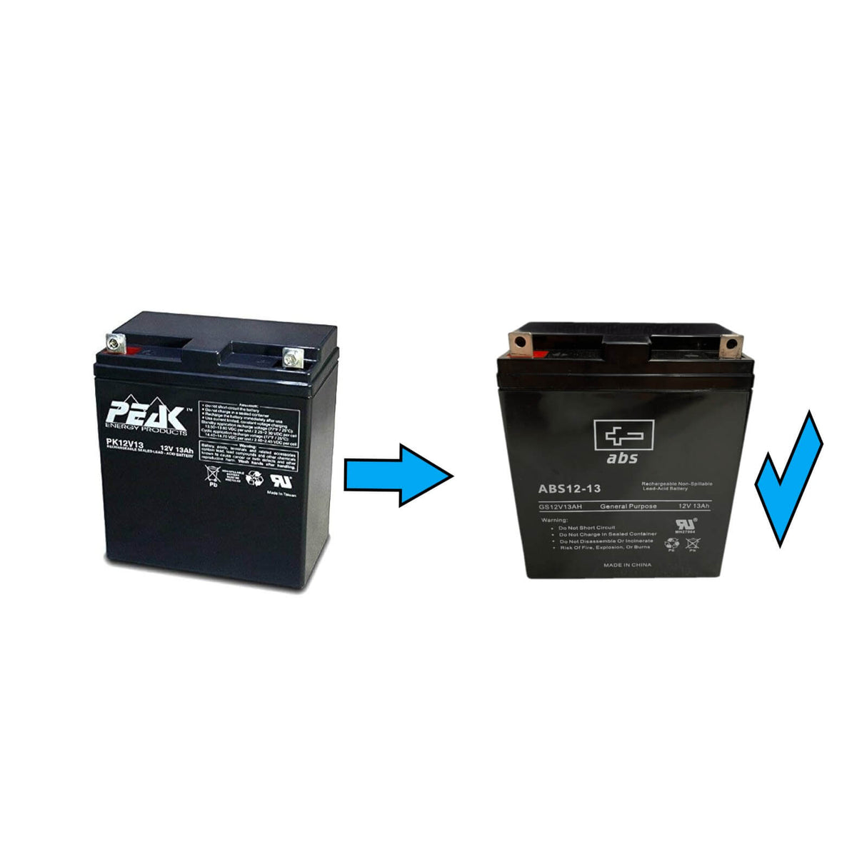 12 Volt 13.5 Amp Hour Sealed Lead Acid Battery (Replaces PK12V13) Sealed Lead Acid BB Generic