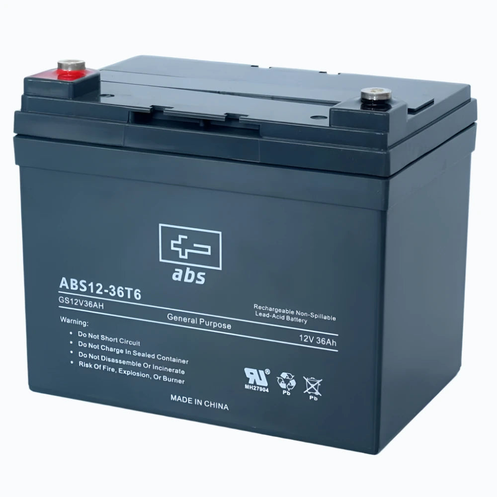 U1, Threaded Insert (T6), 12v 36ah Agm Battery Sealed Lead Acid ABS