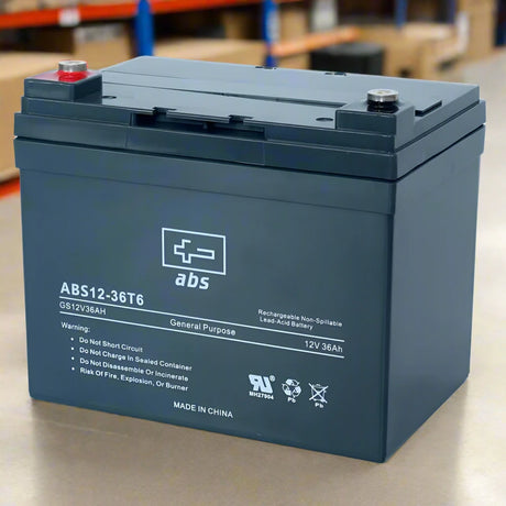 U1, Threaded Insert (T6), 12v 36ah Agm Battery Sealed Lead Acid ABS