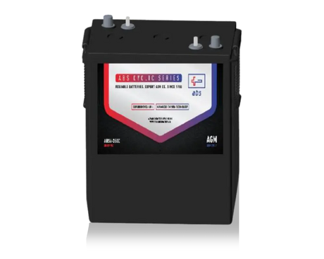 6 Volt 385 Amp Hour Deep Cycle AGM battery (Dual Terminal) for Floor Scrubbers & Other Equipment Sealed Lead Acid ABS