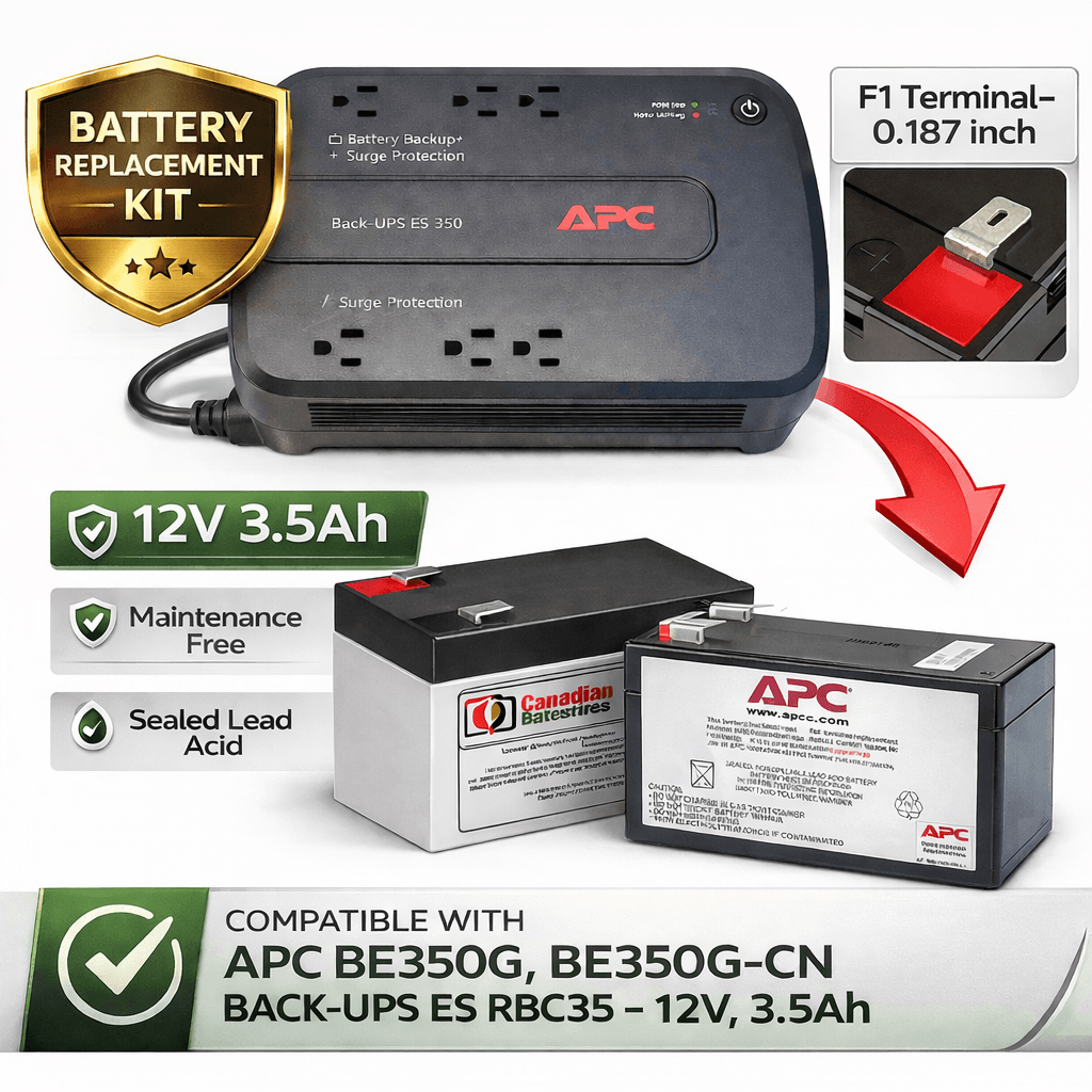 Be350g, Be350g-cn Apc Back UPS Es Battery 12v 3.5Ah F1 Terminals UPS Batteries CB Range