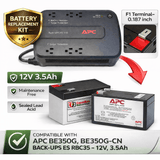 Be350g, Be350g-cn Apc Back UPS Es Battery 12v 3.5Ah F1 Terminals UPS Batteries CB Range
