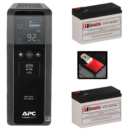 APC Back-UPS Pro BR 1000VA BR1000MS Replacement Battery 2 X 12v 9ah UPS Batteries CB Range