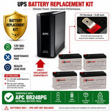 UPS Battery for APC BR24BPG – 12V 9Ah AGM Replacement Kit (4 Pack) UPS Batteries CB Range