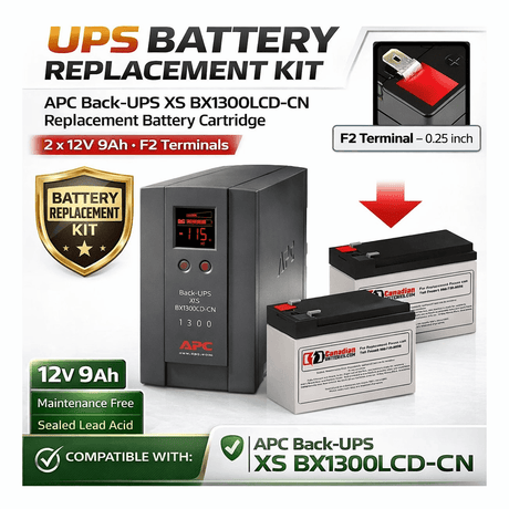 APC Back-UPS XS BX1300LCD-CN Replacement Battery Cartridge 2 X 12v 9ah UPS Batteries CB Range