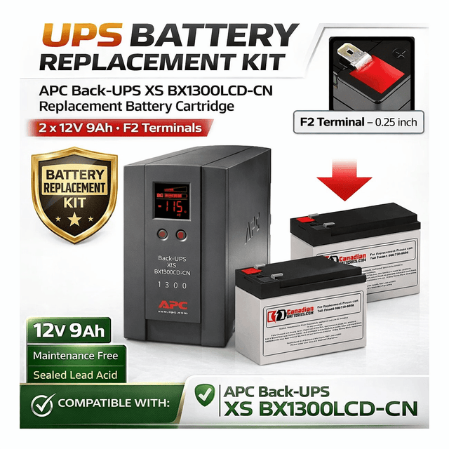 APC Back-UPS XS BX1300LCD-CN Replacement Battery Cartridge 2 X 12v 9ah UPS Batteries CB Range