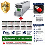 APC GVSBTHU Battery Replacement Kit | 10 x 12V 9Ah AGM Batteries for Galaxy VS UPS UPS Batteries CB Range