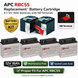Apc Rbc55 Replacement Batttery Cartridge 4 X 12v 18ah Batteries UPS Batteries CB Range