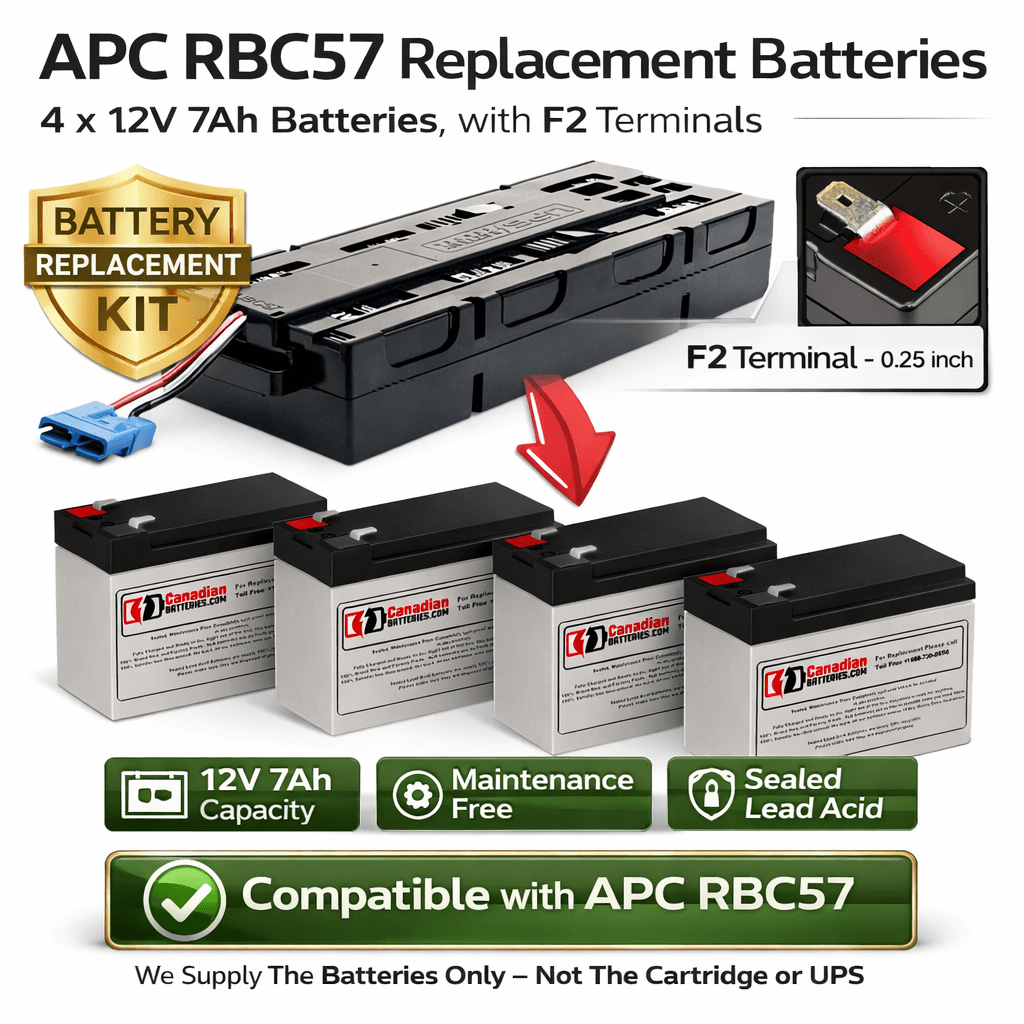 Apc Rbc57 Replacement Battery Cartridge 4 X 12v 7ah Batteries UPS Batteries CB Range