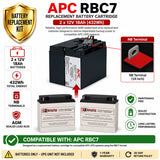 Apc Rbc7 Replacement Battery Cartridge 2 X 12v 18ah Batteries UPS Batteries CB Range