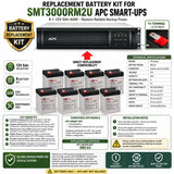 Smt3000rm2u 3000va Rm 2u Lcd 120v Apc Smart UPS Battery (8 X 12V 5Ah) UPS Batteries CB Range