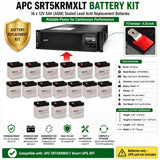 APC SRT5KRMXLT Battery Replacement Kit – 16 x 12V 5Ah AGM for Smart-UPS SRT UPS Batteries CB Range