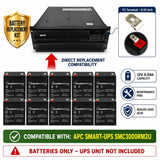 APC Smart-UPS X SMX3000HVNC Replacement batteries, 10 X 12v 5ah F2 UPS Batteries CB Range