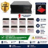 Batteries For SUA5000RMT5U, APC Smart-UPS 5000VA 208V Rackmount/Tower UPS, 8 X 12v, 18ah UPS Batteries CB Range