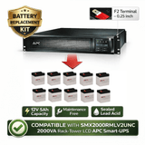 Smx2000rmlv2unc 2000va Rack-tower Lcd Apc Smart UPS Battery, 10 x 12V 5Ah UPS Batteries CB Range