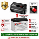 UPS Battery for AP330 Replacement for APC Smart-UPS – 12V 7Ah AGM Battery Replacement Kit (1 Pack) UPS Batteries CB Range
