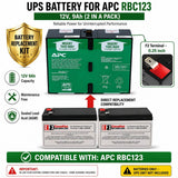 Apc Rbc123, APCRBC123 Replacement UPS Battery Cartridge 2 X 12v 9ah UPS Batteries CB Range