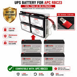APC RBC23 Replacement Battery Kit – 4 x 12V 7Ah AGM Batteries UPS Batteries CB Range