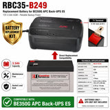 Be350g, Be350g-cn Apc Back UPS Es Battery 12v 3.5Ah F1 Terminals