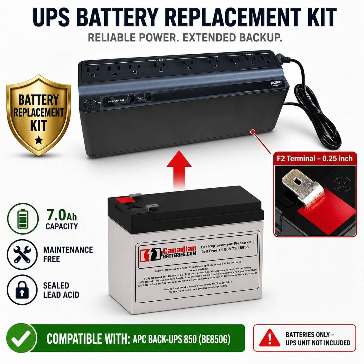 BE850G2 Apc Back UPS Es Battery 12V, 9ah UPS Batteries CB Range