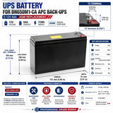 BN650M1-CA APC Back-UPS Battery 12V 6Ah AGM RBC114 UPS Batteries CB Range