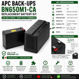 BN650M1-CA APC Back-UPS Battery 12V 6Ah AGM RBC114 UPS Batteries CB Range