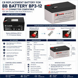 BB Battery BP3-12 Replacement – 12V 3Ah AGM Battery F1 F2 Compatible UPS Batteries CB Range