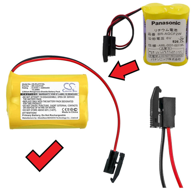 PLC Battery for Ge, A06b-6093-k001, A98l-0031-0011/l, Fanuc A98l-0031-0011/l 6v, 2200mah - 1.11wh PLC Cameron Sino Technology Limited