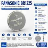 Br1225 3.0 Volt Lithium Battery Replacement Coin Cell Batteries Panasonic